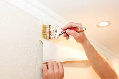 Pose de papier peint à la Rothière — revêtements muraux et toiles de verre
